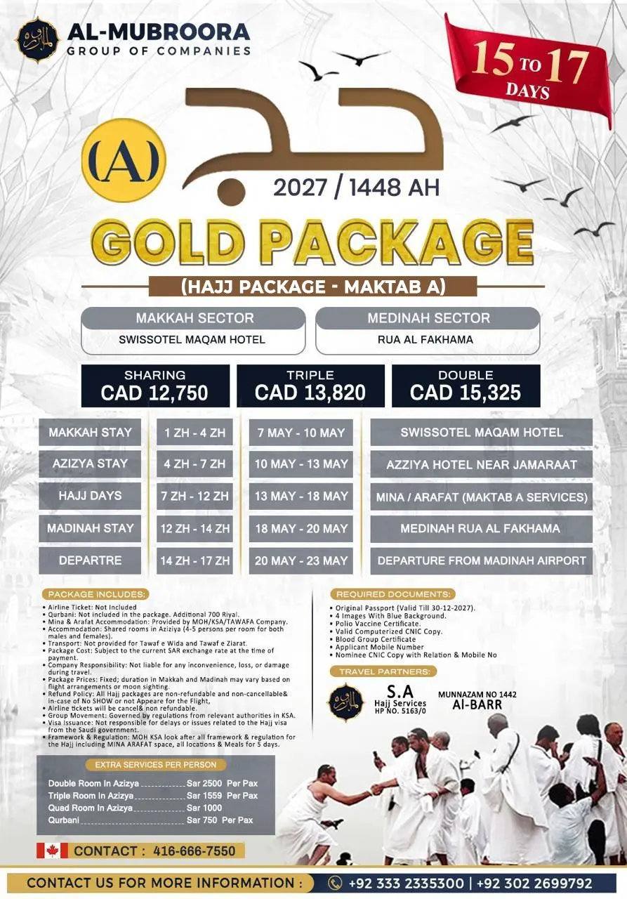 Gold Hajj Package 2027